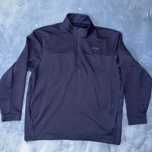 Callaway navy blue quarter zip golf pullover Size L